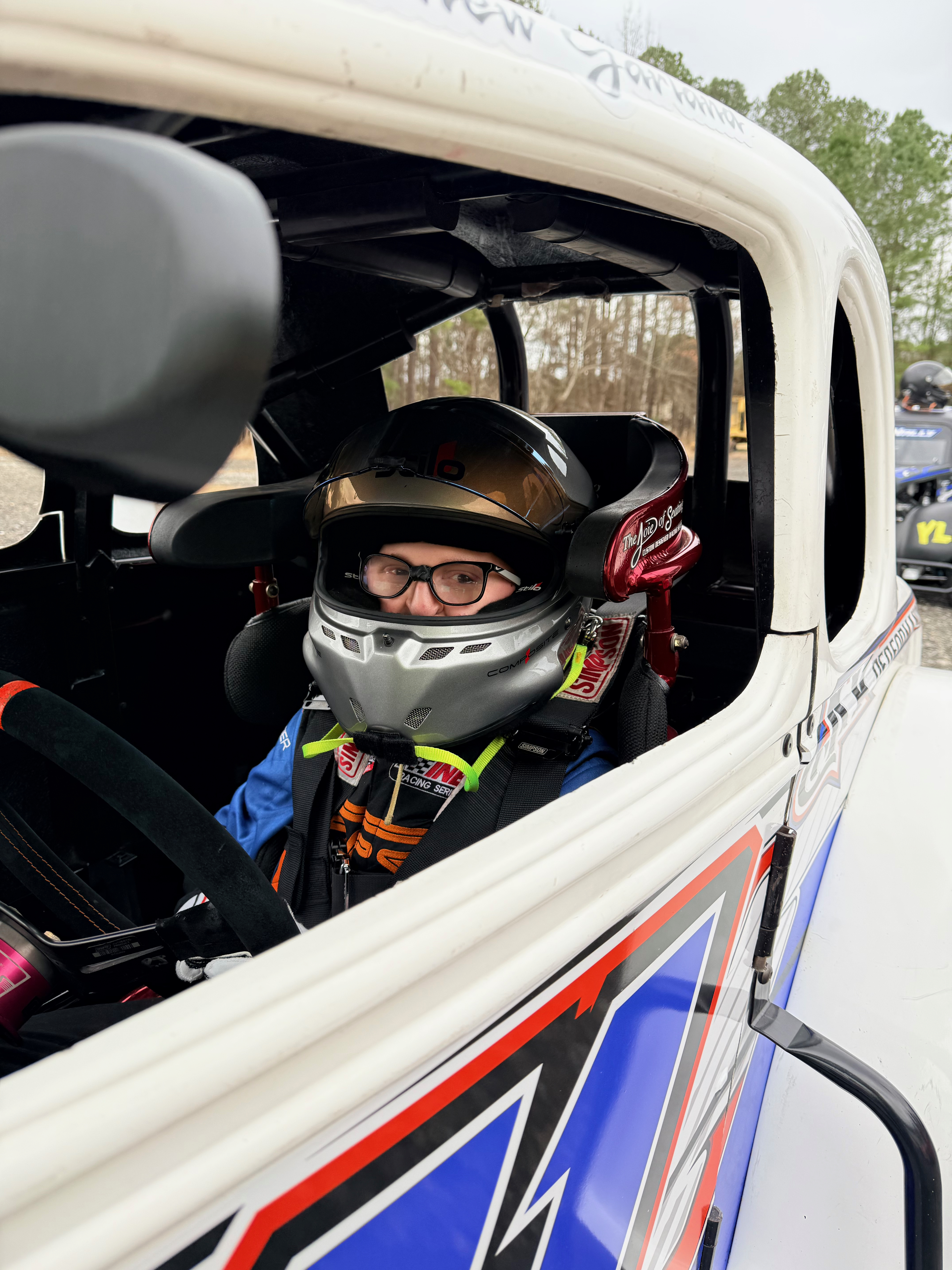 Matthew Garland in the cockpit